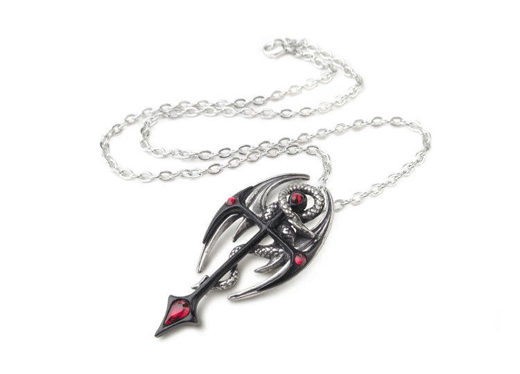 Alchemy England Draconkreuz Pendant Gothic Dragon Cross Necklace 2 - JPs Horror Collection