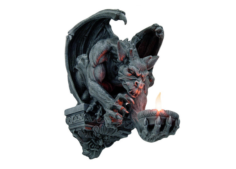 Gargoyle Wall Candleholder 1 - JP's Horror Collection