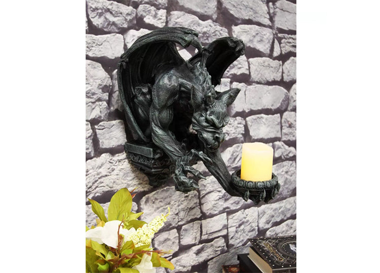 Gargoyle Wall Candleholder 3 - JP's Horror Collection