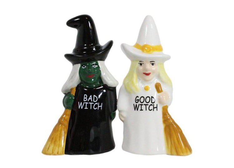 Good Witch Bad Witch Salt and Pepper Shakers 1 - JPs Horror Collection