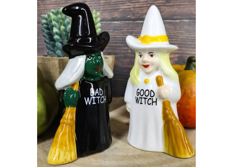 Good Witch Bad Witch Salt and Pepper Shakers 8 - JPs Horror Collection