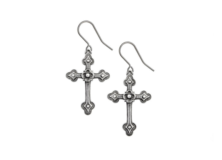 Gothic Devotion Cross Earrings 1 - JPs Horror Collection