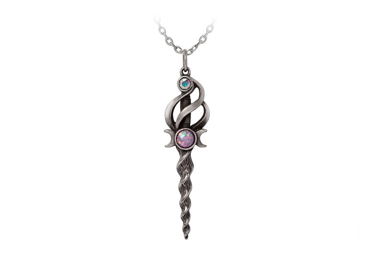 Alchemy England Lunacorn Wand Pendant Unicorn Moon Necklace 1 - JPs Horror Collection