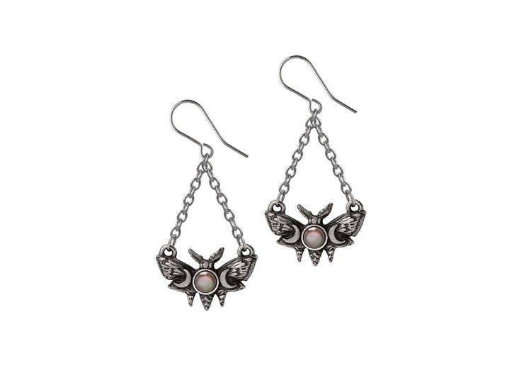 Lunar Moth Earrings 1 - JPs Horror Collection