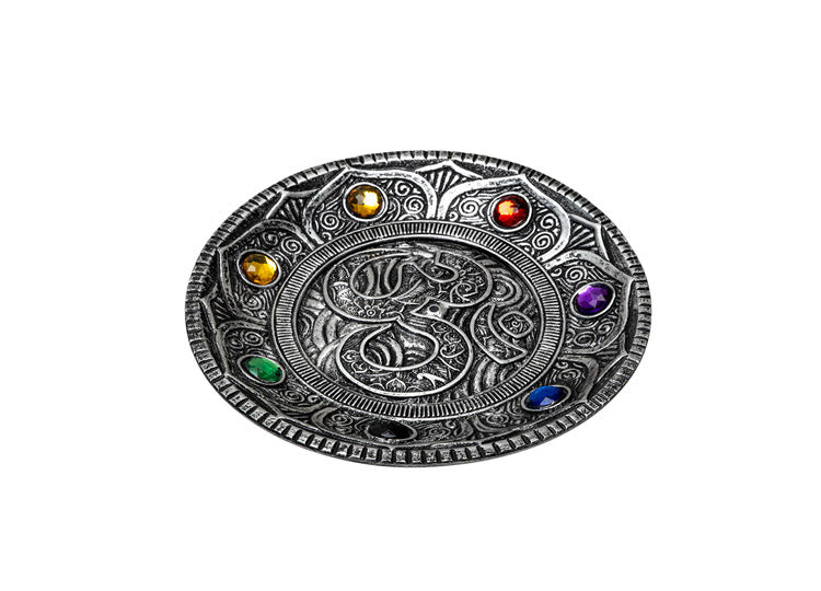 Silver Om Incense Burner 1 - JPs Horror Collection