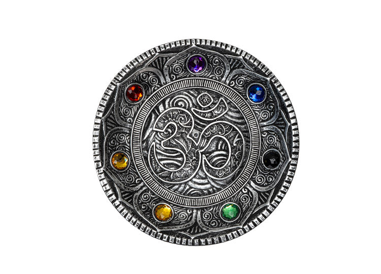 Silver Om Incense Burner 3 - JPs Horror Collection