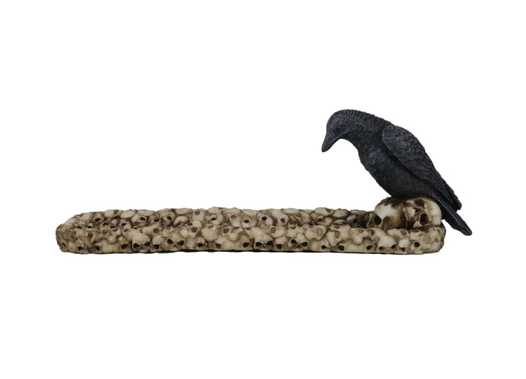 Raven on Skulls Incense Burner 2 - JPs Horror Collection