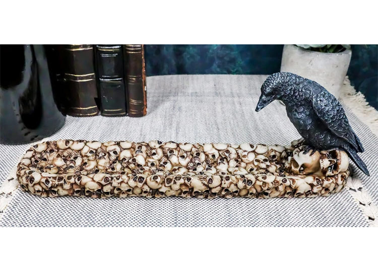 Raven on Skulls Incense Burner 7 - JPs Horror Collection
