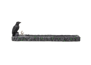 Raven on Tombstone Incense Burner 1 - JPs Horror Collection