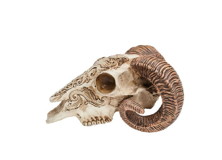 Scrimshaw Ram Skull 2 - JPs Horror Collection