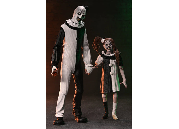Terrifier 2 - Ultimate Art the Clown and The Little Pale Girl 7" Scale Action Figure 2-Pack