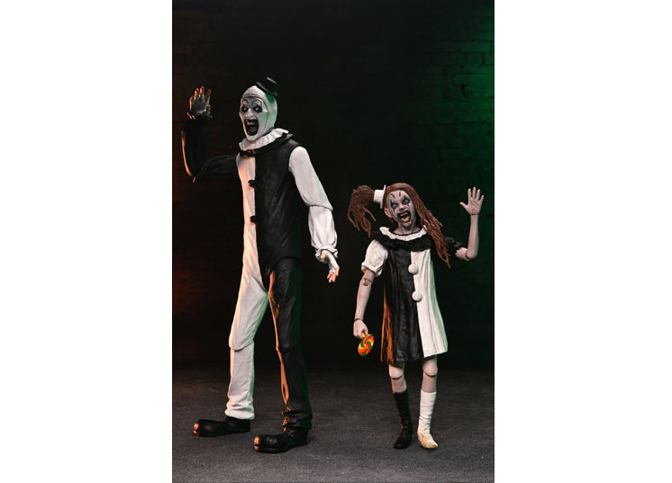 Terrifier 2 - Ultimate Art the Clown and The Little Pale Girl 7" Scale Action Figure 2-Pack