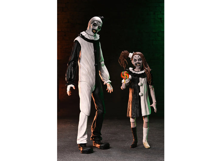 Terrifier 2 - Ultimate Art the Clown and The Little Pale Girl 7" Scale Action Figure 2-Pack