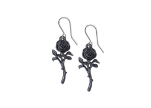 The Romance of the Black Rose Earrings