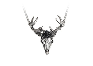 White Hart Black Rose Necklace