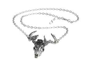 White Hart Black Rose Necklace