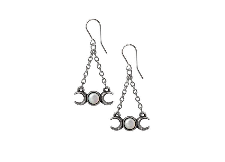 Wiccan Moon Earrings 1 - JPs Horror Collection