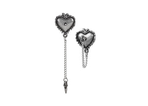 Witches Heart Studs Earrings