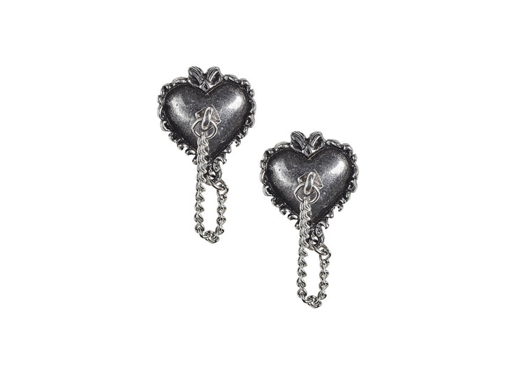 Witches Heart Studs Earrings