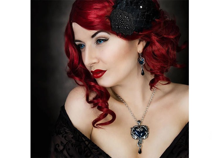 Alchemy England Affaire Du Coeur Earrings - Gothic Heart Drop Earrings - JP's Horror