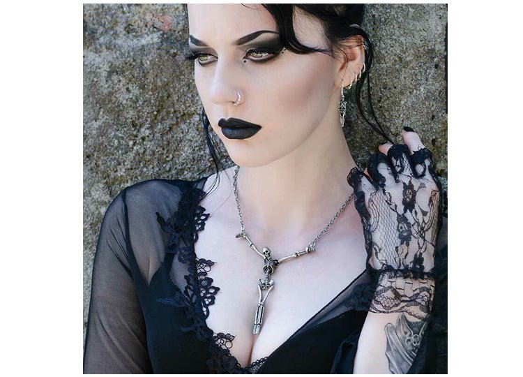 Alchemy England Alter Orbis Necklace Gothic Skeleton Pendant Necklace - JP's Horror