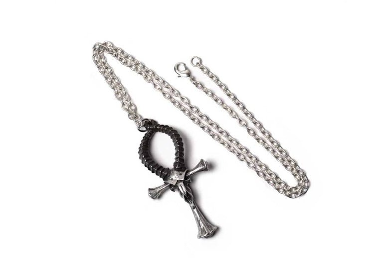 Alchemy England Ankh of Ammon Necklace Gothic Ram Skull Ankh Pendant - JP's Horror
