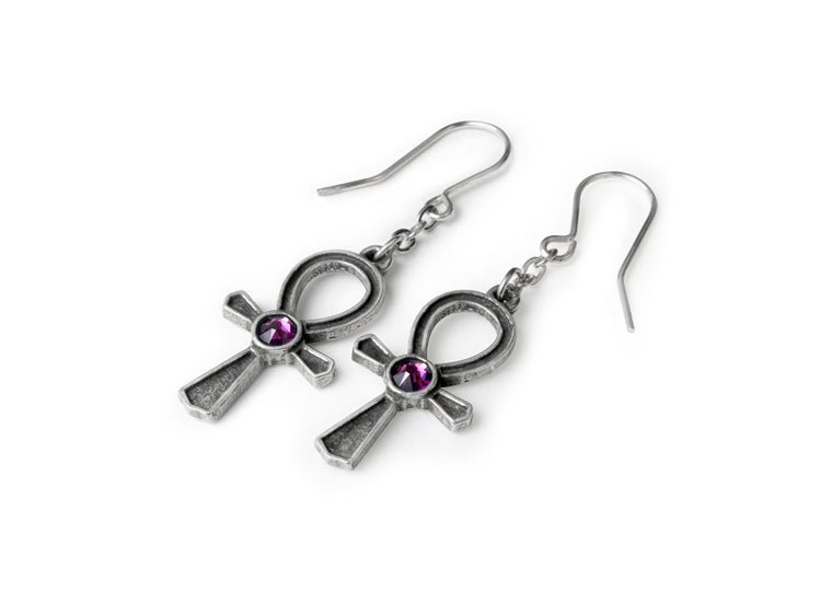 Alchemy England Ankh of Osiris Earrings – Gothic Egyptian Ankh Drop Earrings - JP's Horror