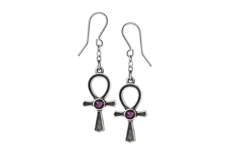 Alchemy England Ankh of Osiris Earrings – Gothic Egyptian Ankh Drop Earrings - JP's Horror