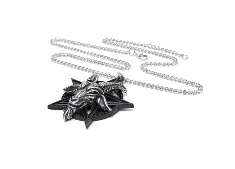Alchemy England Baphomet Necklace Gothic Goat Skull Statement Pendant - JP's Horror