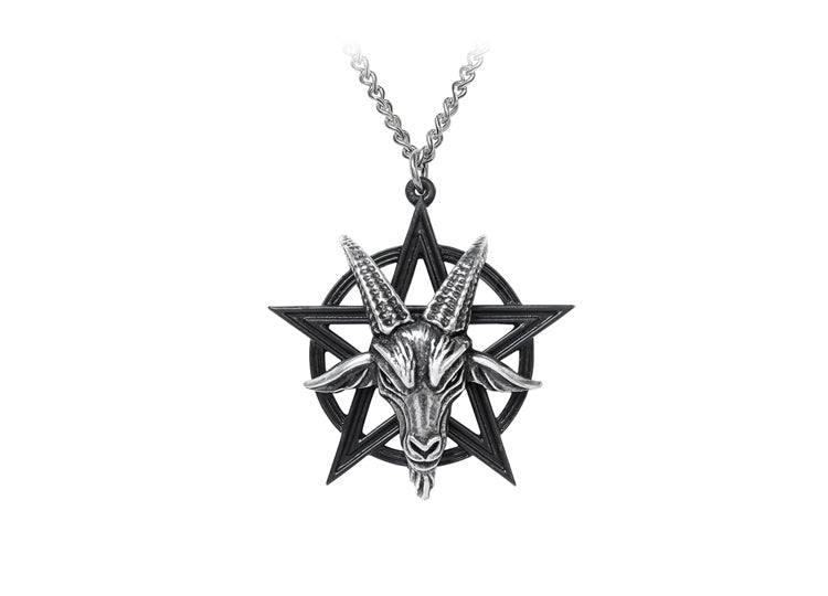 Alchemy England Baphomet Necklace Gothic Goat Skull Statement Pendant - JP's Horror