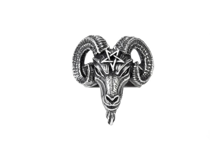 Alchemy England Baphomet Ring Gothic Occult Fine English Pewter Ring - JP's Horror