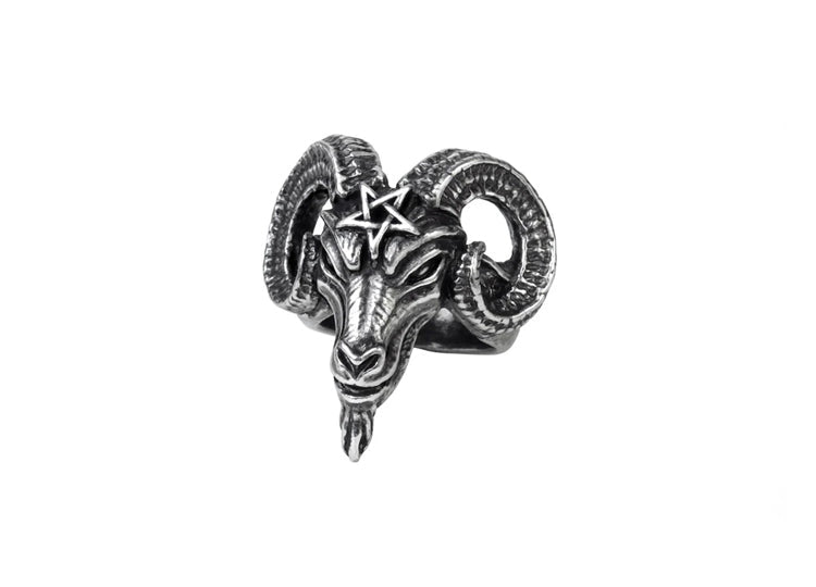 Alchemy England Baphomet Ring Gothic Occult Fine English Pewter Ring - JP's Horror