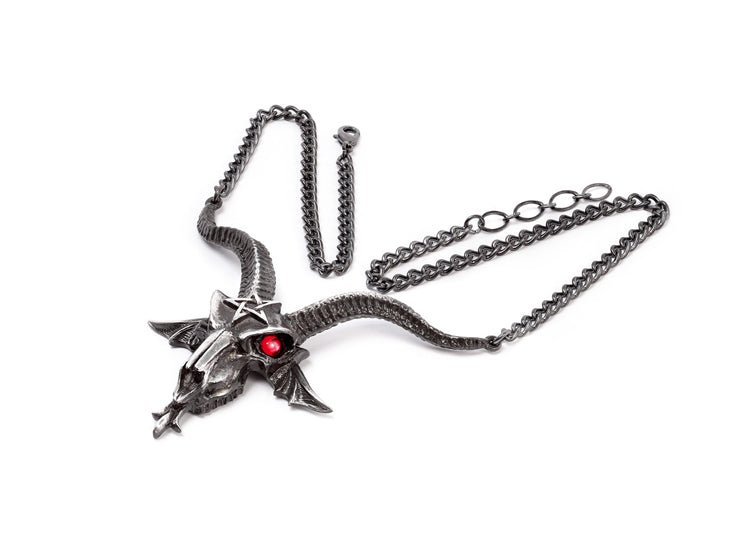 Alchemy England Baphometica Large Baphomet Skull Necklace Gothic Statement Pendant - JP's Horror