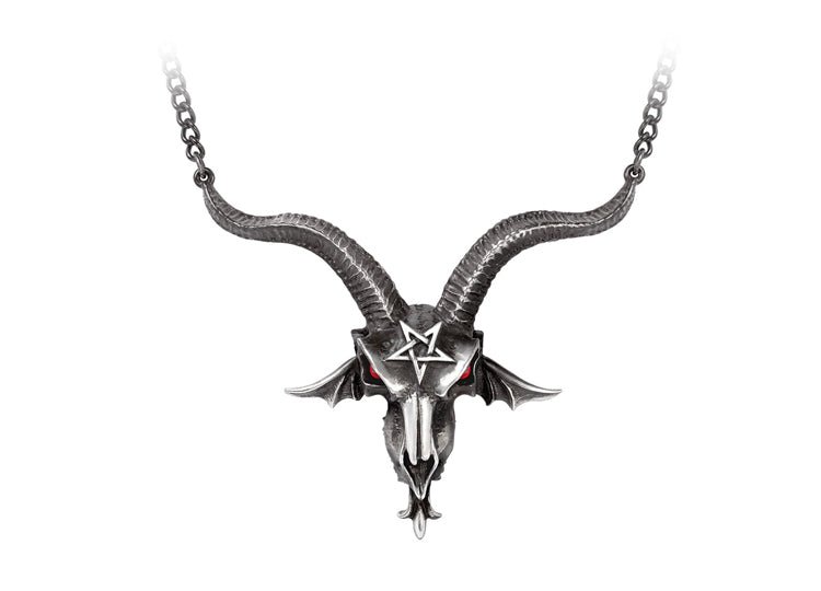 Alchemy England Baphometica Large Baphomet Skull Necklace Gothic Statement Pendant - JP's Horror