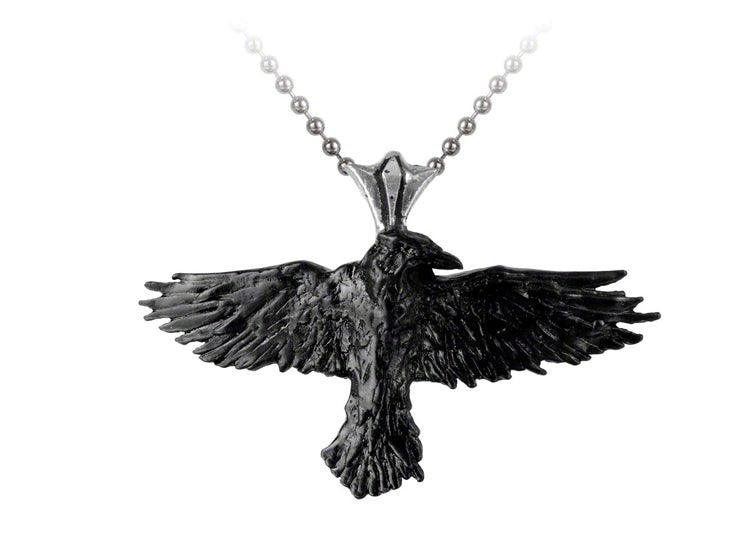 Alchemy England Black Raven Pendant Necklace Gothic Raven Necklace - JP's Horror