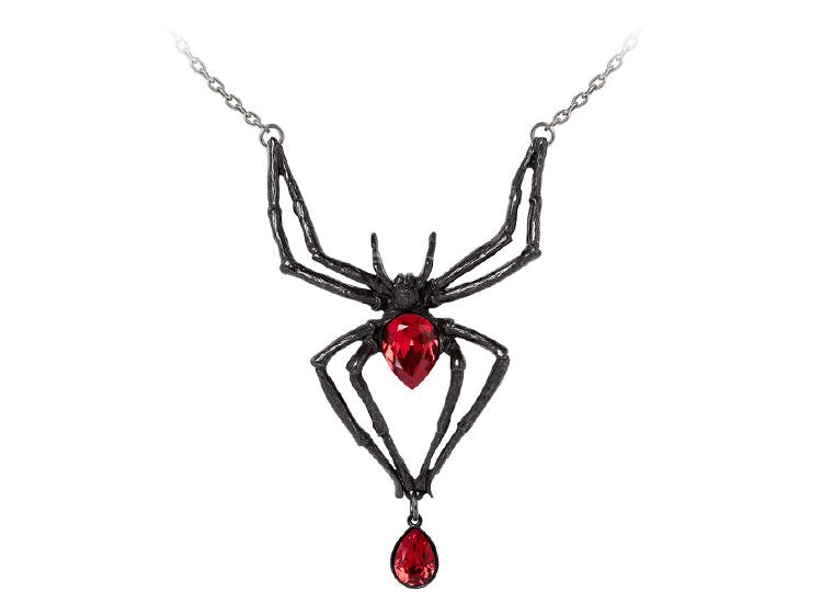 Alchemy England Black Widow Necklace Gothic Spider Pendant Necklace - JP's Horror