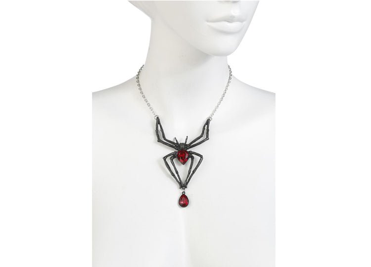 Alchemy England Black Widow Necklace Gothic Spider Pendant Necklace - JP's Horror