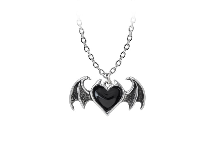 Alchemy England Blacksoul Bijou Pendant Necklace Gothic Black Rose Necklace - JP's Horror