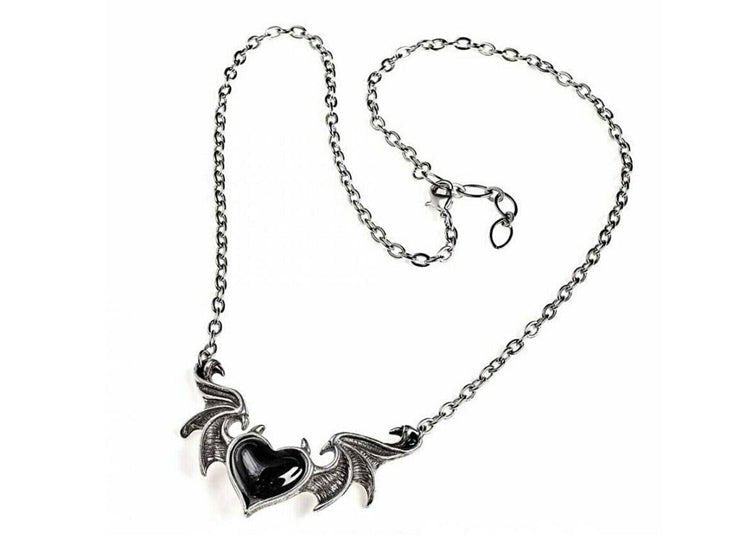 Alchemy England Blacksoul Necklace Gothic Black Rose Pendant Necklace - JP's Horror