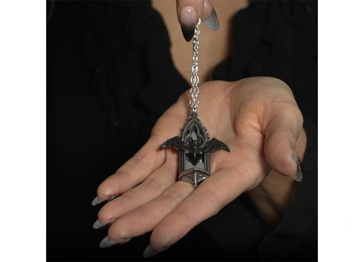 Alchemy England Call of the Undead Pendant Gothic Bat Mirror Necklace - JP's Horror
