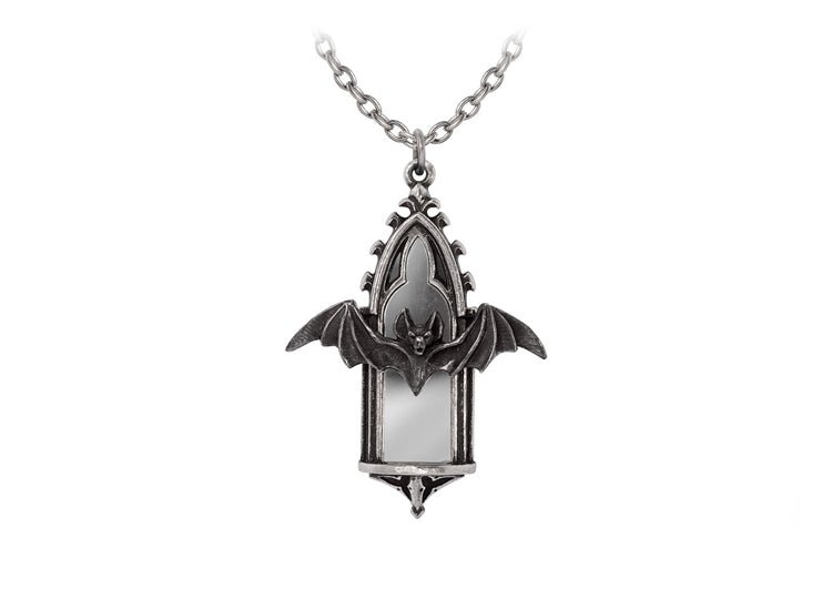Alchemy England Call of the Undead Pendant Gothic Bat Mirror Necklace - JP's Horror