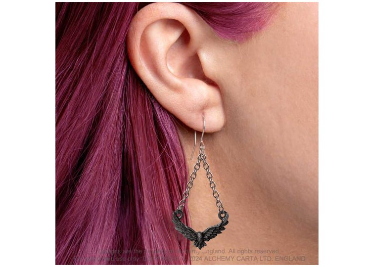 Alchemy England Conspiracy Earrings – Gothic All-Seeing Eye & Occult Drop Earrings - JP's Horror