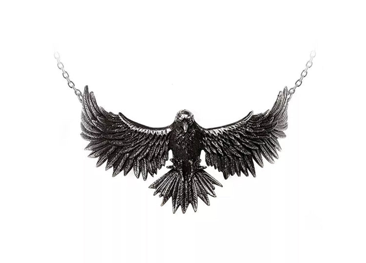 Alchemy England Curse of the Coronis Choker Gothic Raven Skull Choker Necklace - JP's Horror