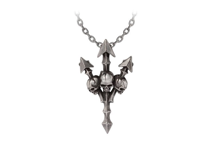 Alchemy England Deadly Trident Necklace Gothic Devil Trident Pendant - JP's Horror