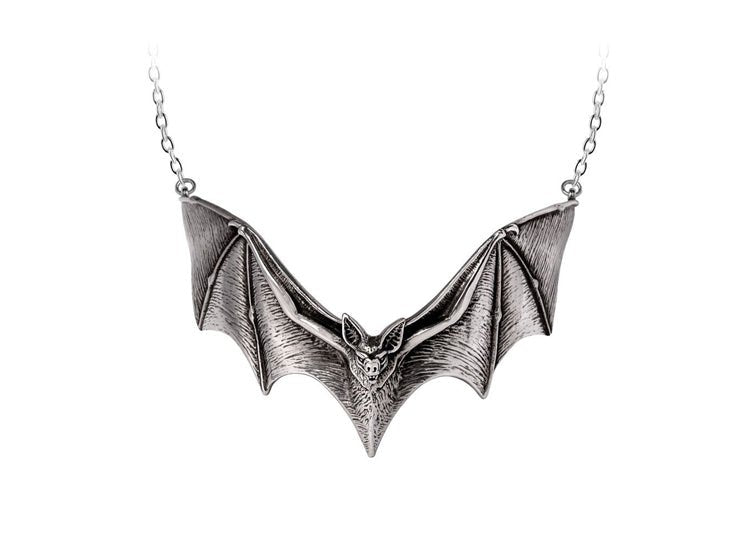 Alchemy England Descending Darkness Necklace Gothic Bat Moon Pendant - JP's Horror