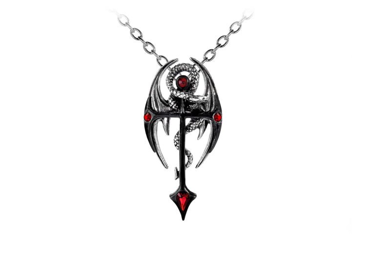 Alchemy England Draconkreuz Pendant Gothic Dragon Cross Necklace - JP's Horror