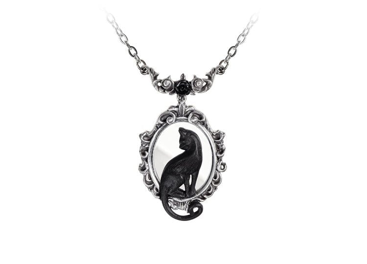 Alchemy England Feline Felicity Necklace Gothic Black Cat Pendant Necklace - JP's Horror