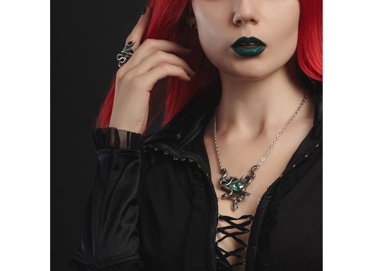 Alchemy England Gorgon’s Eye Necklace Gothic Medusa Snake Pendant - JP's Horror