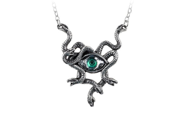 Alchemy England Gorgon’s Eye Necklace Gothic Medusa Snake Pendant - JP's Horror