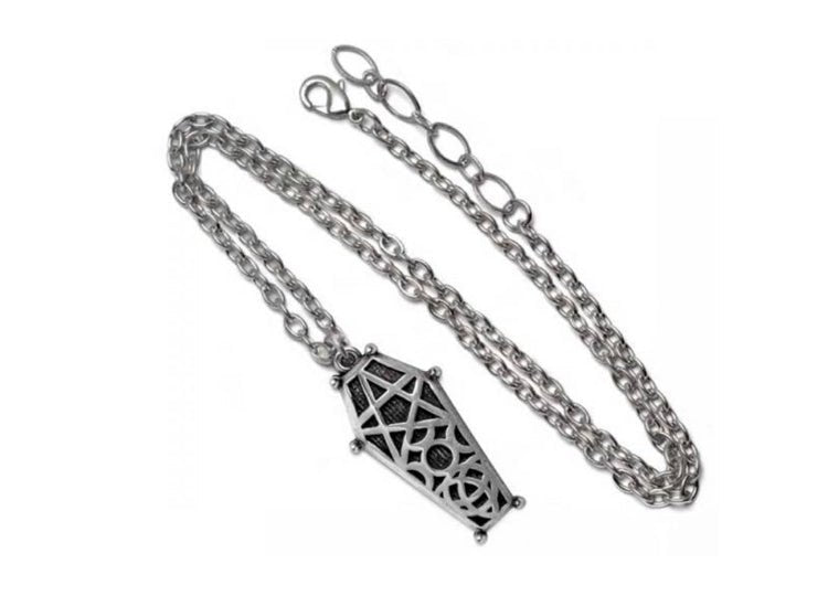 Alchemy England Hex Coffin Necklace Gothic Coffin Pentagram Pendant - JP's Horror
